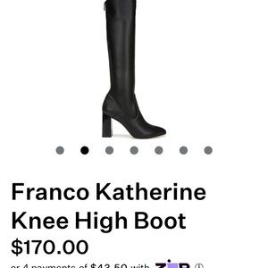 Franco Sarto Black High Knee Boots